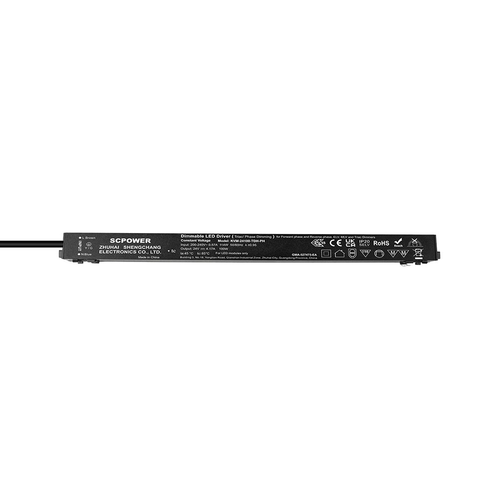 100 150 200 vatios CV Triac Low THD Controlador LED magn&eacute;tico regulable ultrafino con luz de pista activa PFC