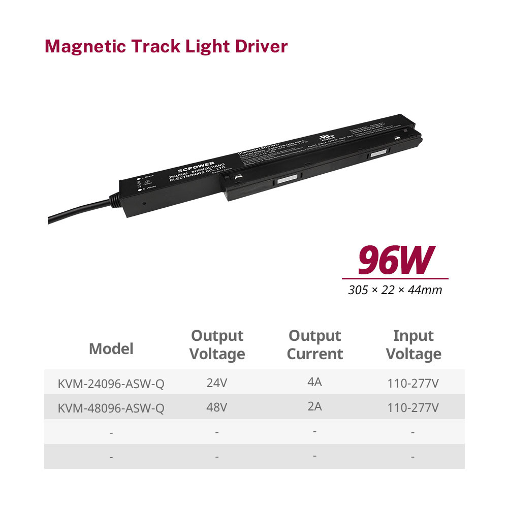 96W 100W 150W 200W CV Interruptor magn&eacute;tico empotrado sin atenuaci&oacute;n Entrada de fuente de alimentaci&oacute;n 120-277V AC a DC controlador para luz Led