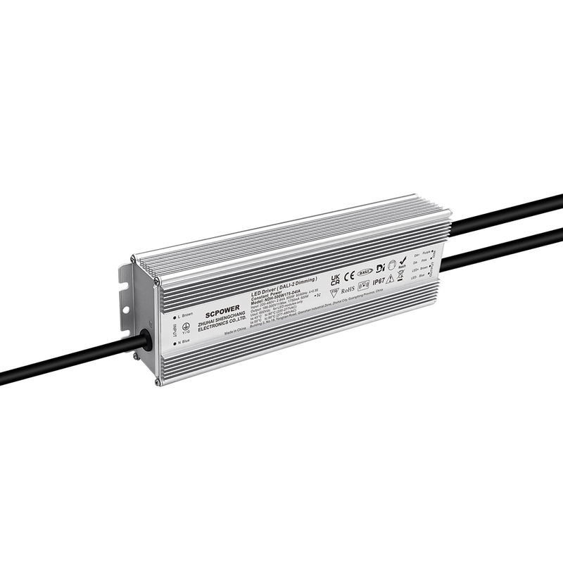 100W 150W 200W 240W 320W 400W 500W 600W 720W 800W 1200W DALI-2 D4i &Oacute;einangra&eth;ur LED Driver 220-480VAC