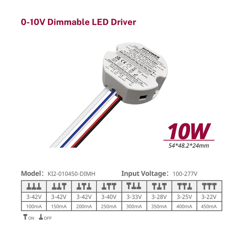 10 15 20 30 40 50 واط تيار مستمر التيرستورات 0-10 فولت 5 في 1 محرك LED قابل للتعتيم 3-42 فولت خارج وضع سائق دائري